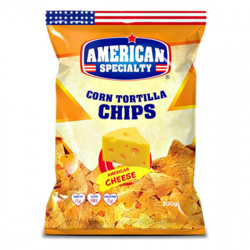 American Specialty Corn Tortilla Chips American Cheese 200gm  American Specialty Corn Tortilla Chips American Cheese 200gm
