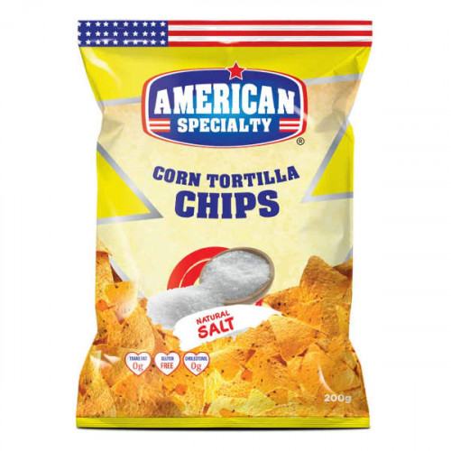 American Specialty Corn Tortilla Chips Salt 200gm  American Specialty Corn Tortilla Chips Salt 200gm