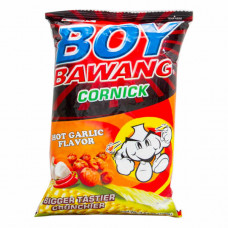 Boy Bawang Cronick Corn Snacks Hot Garlic 100gm 