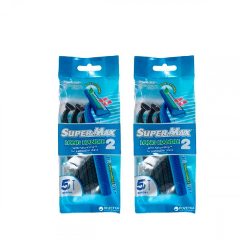 Supermax 3 Blade Long Handle 5+2 Twin Pack 