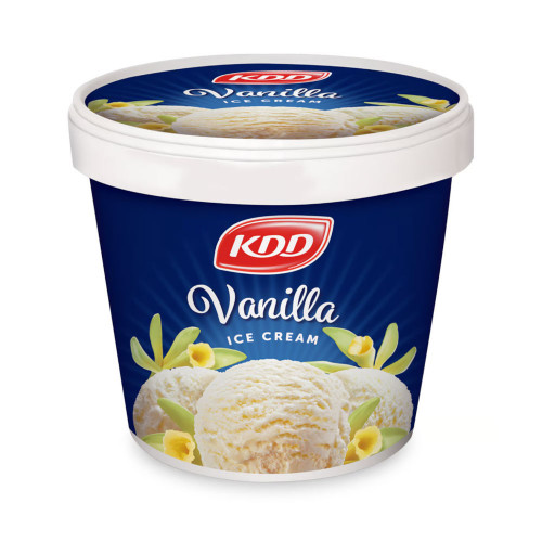 KDD VANILA ICE CREAM TUB 1LTR
