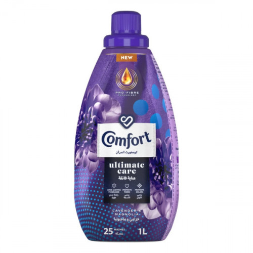 Comfort Ultimate Care Fabric Softener Lavender & Magnolia 1Ltr  Comfort Ultimate Care Fabric Softener Lavender & Magnolia 1Ltr