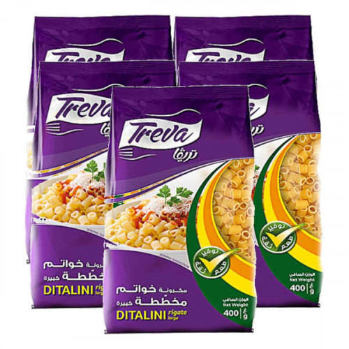 Treva Pasta Ditalini Rigate Large 5 x 400gm 