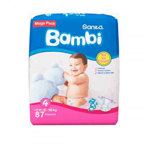 SANITA BAMBI DIAPER LARGE MEGA 80 SANITA BAMBI DIAPER LARGE MEGA 80