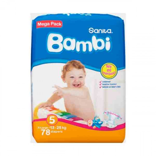 SANITA BAMBI DIAPER X-LARGE MEGA 74 SANITA BAMBI DIAPER X-LARGE MEGA 74