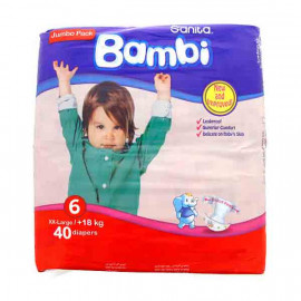 Sanita Bambi Baby Diapers Kids (+18Kg) 40s