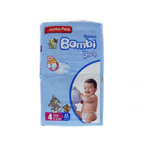 Bambi Large Jumbo 63 Diapers Bambi Large Jumbo 63 Diapers