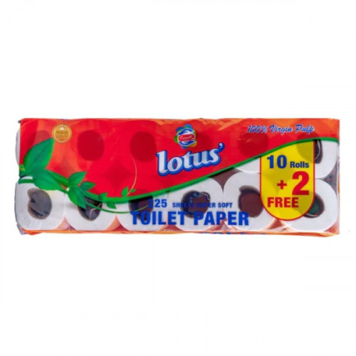 Lotus Toilet Paper 10 + 2 Rolls Free 