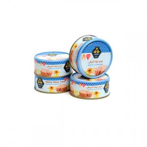 Al Wazzan Sj Tuna In Brine 4Sx160gm  Al Wazzan Sj Tuna In Brine 4Sx160gm