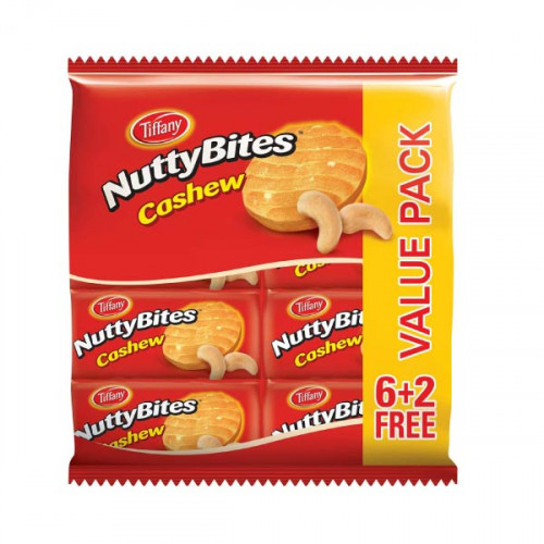 Tiffany Nuttybites Cookies Cashew 8 x 90gm  Tiffany Nuttybites Cookies Cashew 8 x 90gm