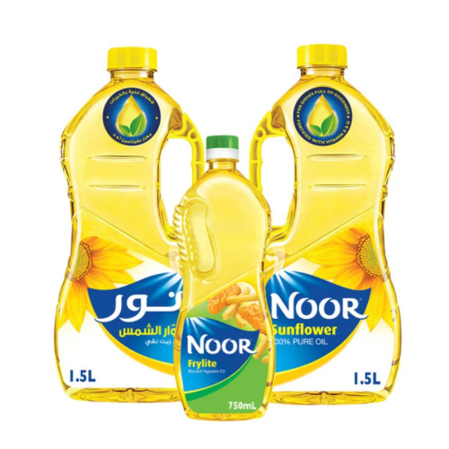 NOOR SUNFLOWER OIL 2X1.5 LTR+FRYLITE OIL 750 ML