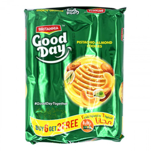 Britannia Good Day Pista-Almond Cookies 81gm 6 + 2 Free  Britannia Good Day Pista-Almond Cookies 81gm 6 + 2 Free