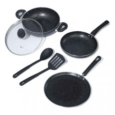 Homeway Non-Stick Marble Casserole 6 Pieces Set 