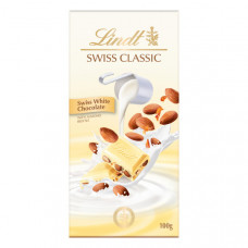 Lindt Swiss White Chocolate with Almond 100gm 