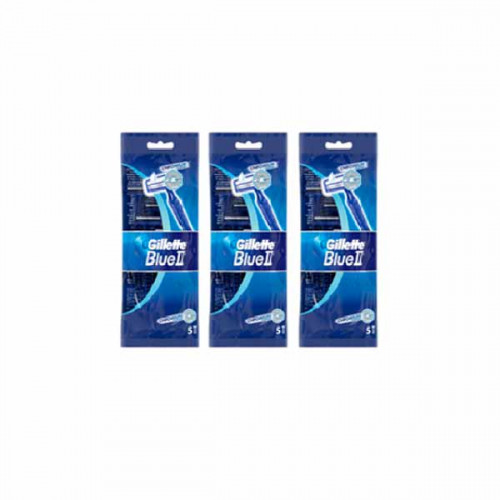 Gillette Blue Ii Disposable Razers 5-s 2 + 1 Free 