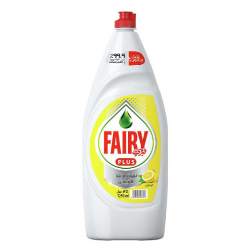 Fairy Plus Dishwashing Liquid Lemon 1.25Ltr  Fairy Plus Dishwashing Liquid Lemon 1.25Ltr