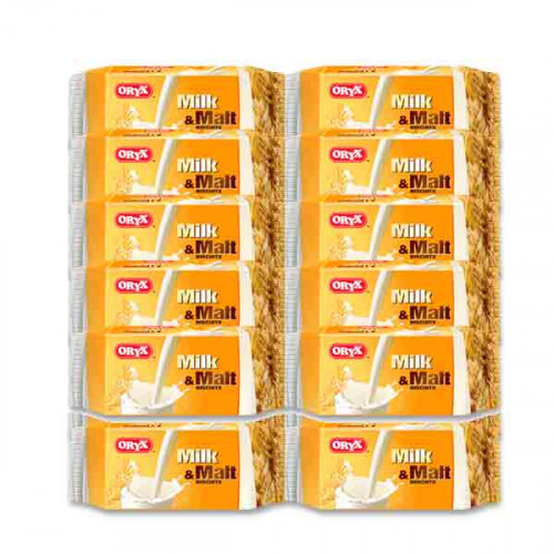 Oryx Milk & Malt Biscuits 12 x 48gm 
