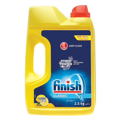 Finish Power Powder Dishwasher Detergent Lemon 2.5Kg  Finish Power Powder Dishwasher Detergent Lemon 2.5Kg