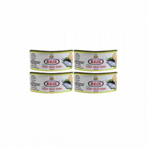 Malek White Tuna Flaks In Oil 4 x 160gm  Malek White Tuna Flaks In Oil 4 x 160gm