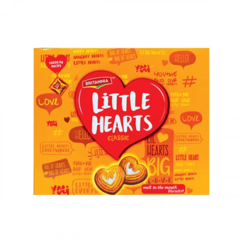 Britannia Little Hearts Biscuits 10 x 50.5gm 