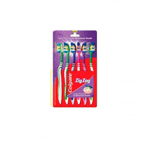 Colgate Toothbrush M Zigzag Valuepack 6S 
